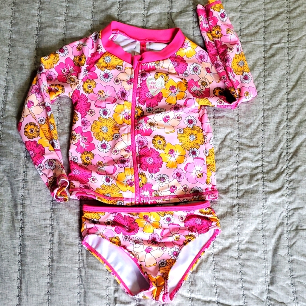Betsey Johnson Bikini And Rashguard Swimsuit